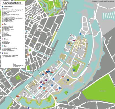 Map of Copenhagen/Christianshavn
