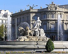 Der Cibeles-Brunnen: Kultstätte der Madridistas. Hier werden traditionsgemäß zusammen mit den Spielern alle Titel gefeiert.