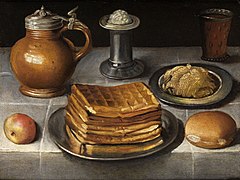 Still life with waffles