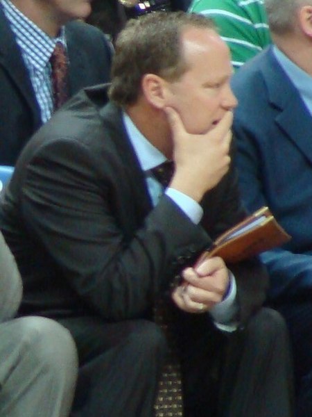 Budenholzer as an assistant coach for the San Antonio Spurs