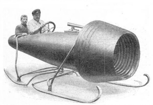 Motor sled powered by a Coandă ducted fan