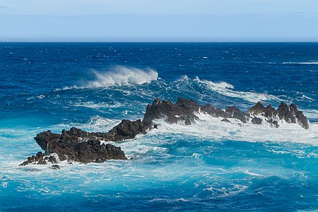 Breakers at the coast of Porto Moniz Madeira