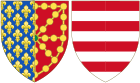 Coat of Arms of Clementia of Hungary as Queen Consort of Navarre.svg
