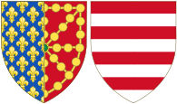 Escudo de Clementia de Hungría como Reina Consorte de Navarra.svg