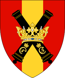 Coat of arms for Queen's Artillery Regiment.svg