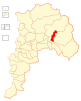 Localisation de la commune de Santa María dans la région de Valparaíso