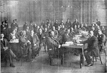 A session of the First International Syndicalist Congress in 1913