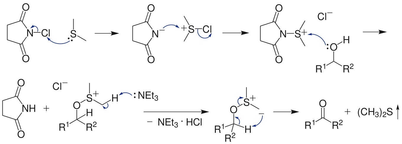 Механизм кори. Реагент кори окисление. Хлорсукцинимид механизм реакции. Диметилсульфид окисление. Реактив кори.
