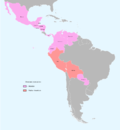 Thumbnail for File:Countries with dominant Mestizo and Native American population.png