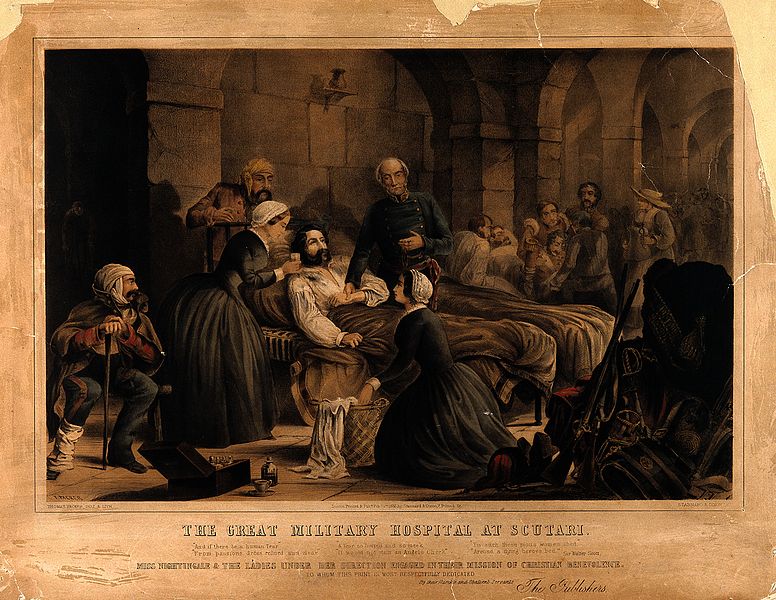 File:Crimean War; Florence Nightingale and her staff nursing a pa Wellcome V0015790.jpg