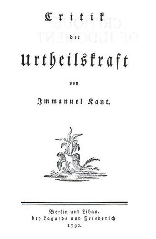 <i>Critique of Judgment</i> 1790 book by Immanuel Kant