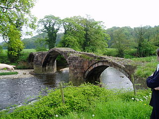 River Hodder river in Lancashire, United Kingdom