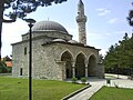 Islamic-Ottoman style porch on the mosque building in Bosnia