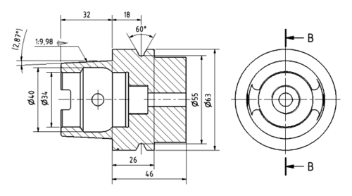 Dimensioning technique DIN 69893 hsk 63a drawing.png