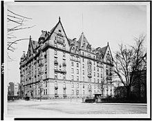 View of the Dakota Apartments from Central Park in 1903