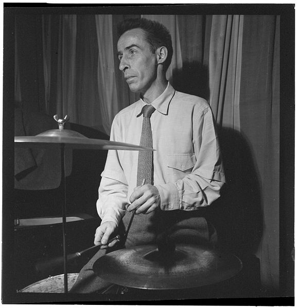 Dave Tough in Eddie Condon's basement, c. 1947 Photography by William P. Gottlieb