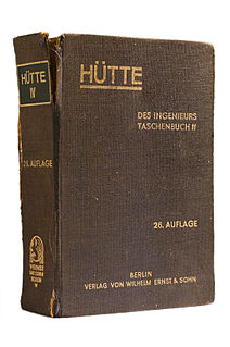 <i>Hütte</i> German handbook of mechanical engineering