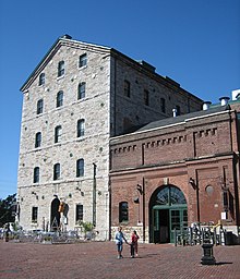 Toronto's Distillery District was a former whiskey distillery Distillery 3.jpg