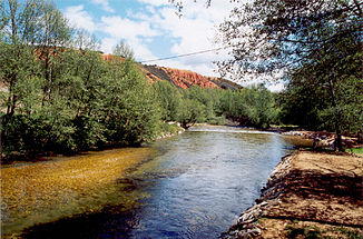 Rio Duerna near the village of Priaranza de la Valduerna (Maragatería)