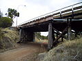 Span over former railway tracks (which have been removed)