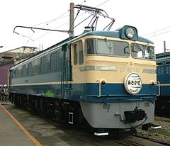 Preserved EF60 510 at Omiya Works open day in October 2011
