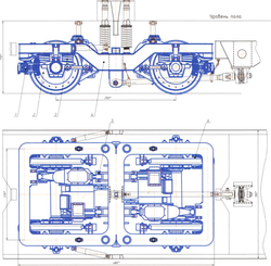 Схема тележки электровоза ЭП20
