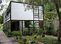 The Eames House (also known as Case Study House No. 8), constructed in 1949 in Pacific Palisades, California by Charles and Ray Eames.