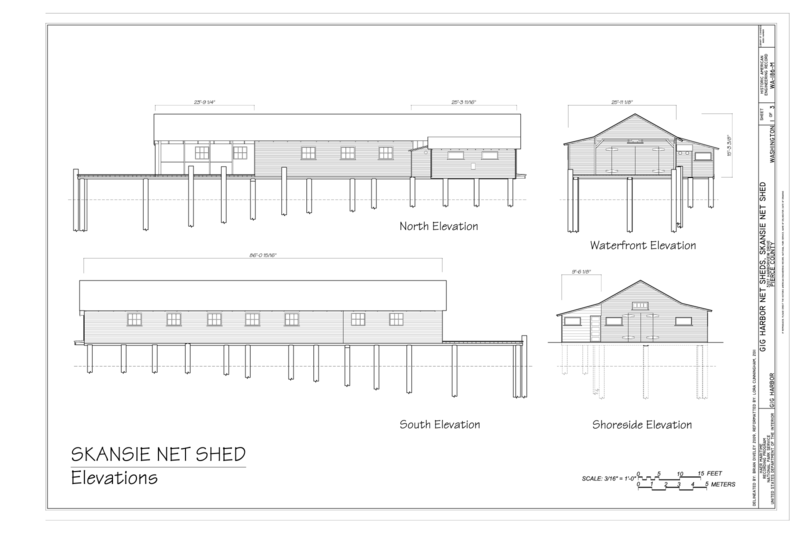 File:Elevations - Gig Harbor Net Sheds, Skansie Brothers Net Shed, 3207 Harborview Drive, Gig Harbor, Pierce County, WA HAER WA-186-M (sheet 1 of 3).png