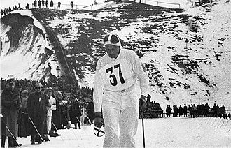 Elis Wiklund, the Swedish gold medallist in the 50 km cross-country skiing race Elis Wiklund in Garmisch-Partenkirchen 1936.jpg