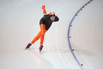 Elma de Vries during her 5,000 m Elma de Vries - 5000m - Speed Skating - Vancouver 2010.jpg