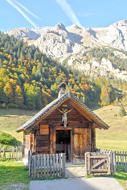 The alm's 300-year-old timber chapel