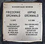 Memorial stone for Friederike and Arpad Grünwald.JPG