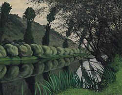 Félix Vallotton, 1922 - La Seine bordée de saules, Tournedos.jpg