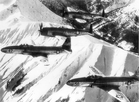 F-80s and F-47s of the 36th Fighter and 86th Composite Groups over Germany, 1948. F-80-f-47-86-36-germany-1948.jpg