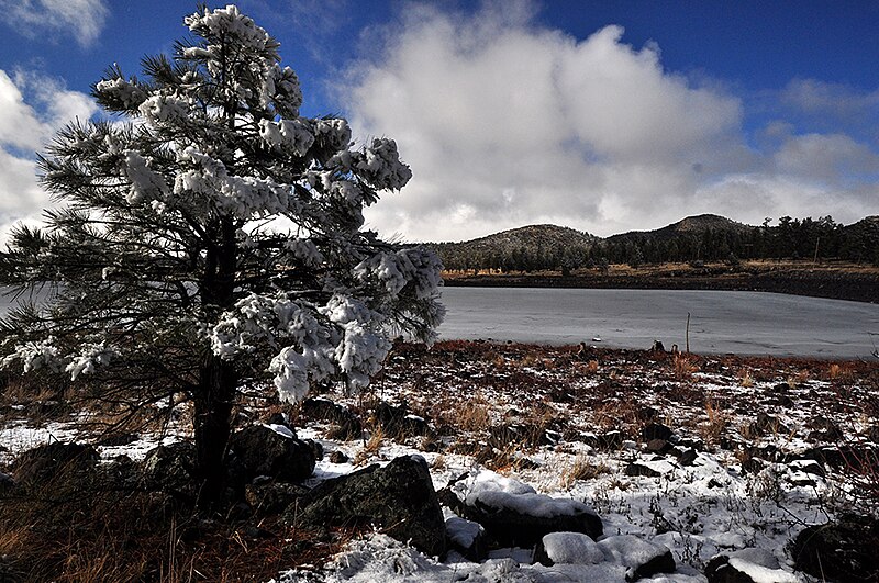 File:Fallen snow on Cataract Lake. (16088283250).jpg