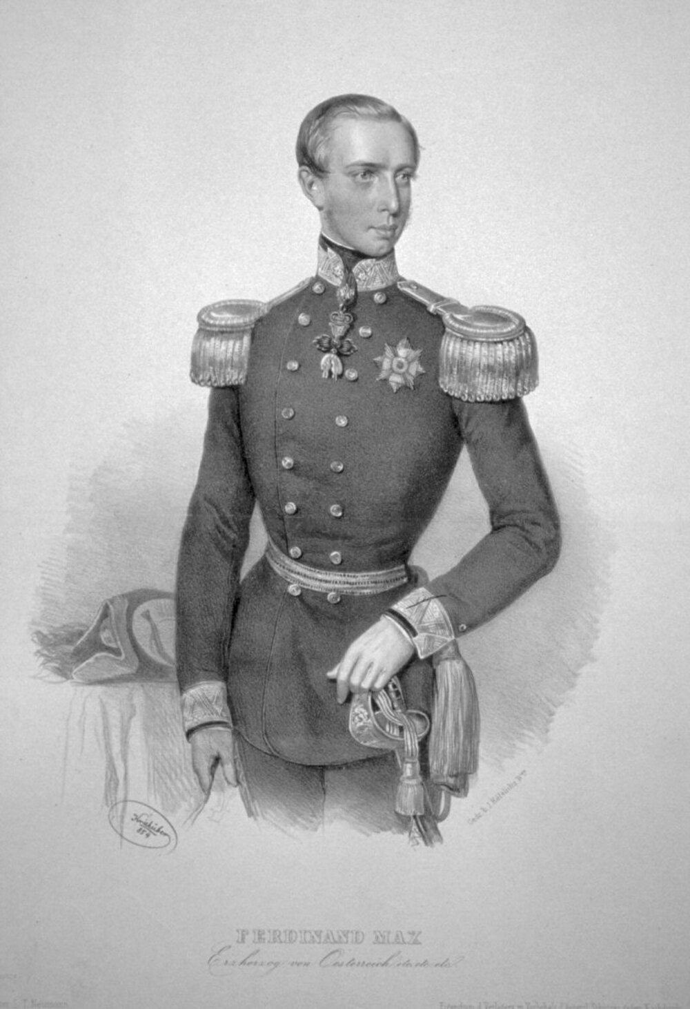 Ferdinand Maximilian of Austria Litho