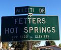 Fetters Hot Springs city sign, facing south.JPG