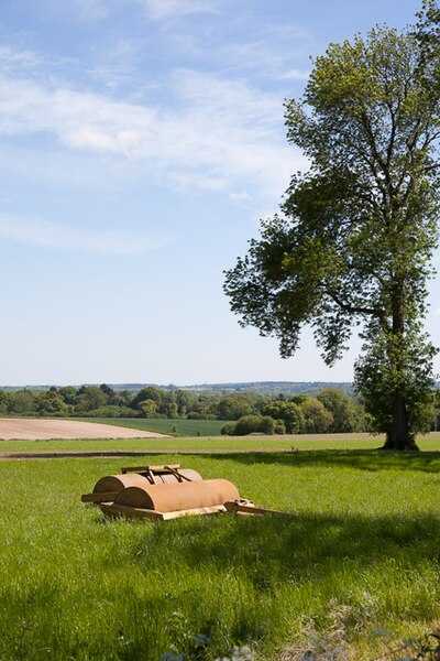 File:Field and rollers on Four Dell Farm - geograph.org.uk - 3479884.jpg