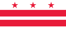 Flag of the District of Columbia. Flag of the District of Columbia.svg
