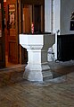 A font at the western end of the medieval Church of All Saints in Eastchurch on the Isle of Sheppey. [168]
