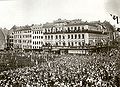 A sedani győzelem 20. évfordulójának ünneplése a Hattyú szálloda előtt (1895)