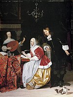 Gabriël Metsu - En ung kvinne som komponerer musikk - WGA15078.jpg