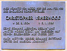 Gedenktafel für Christopher Isherwood als Autor von „Mr. Norris steigt um“ in Berlin
