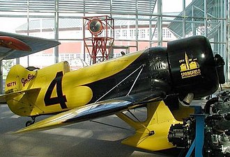 Airworthy reproduction of the Gee Bee Model Z "City of Springfield" at the Museum of Flight in Seattle Geebee.jpg