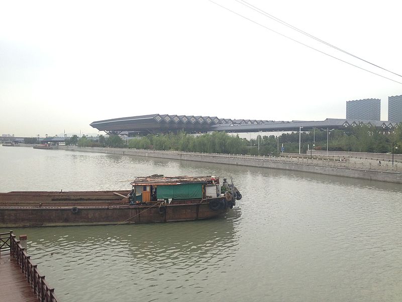 File:Grand Canal and Suzhou Station from Pingmenqiao Bridge.JPG