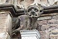 Grotesque on St Mary's Priory Church in Abergavenny, Monmouthshire.