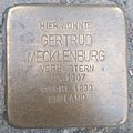 Stolperstein in Lübeck: Gertrud Mecklenburg, Lindenstraße 5a