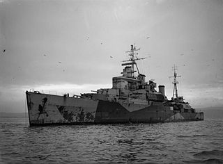 HMS <i>Newfoundland</i> (59) Fiji-class light cruiser of the Royal Navy