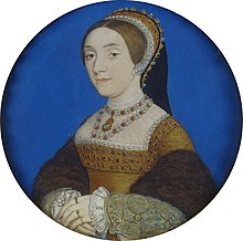 Katherine Howard is believed to have been very beautiful and youthful-looking. Hans Holbein the Younger - Portrait of a Lady, perhaps Katherine Howard (Royal Collection).JPG