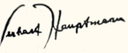 Gerhart Hauptmanns signatur